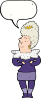 Cartoon aristokratische Frau mit Sprechblase png