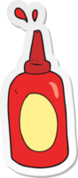 sticker of a cartoon ketchup bottle png