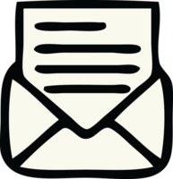 cute cartoon of a letter and envelope png