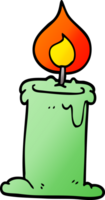 cartoon doodle lit candle png