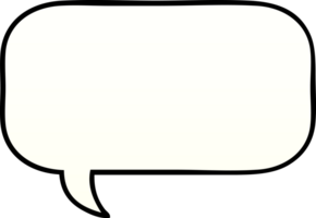 gradient shaded cartoon of a speech bubble png