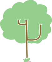 hand drawn quirky cartoon tree png