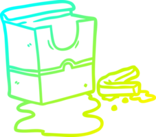 cold gradient line drawing of a empty box of fries png