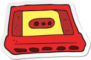 sticker of a cartoon cassette tape png