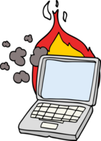 cartoon broken laptop computer png