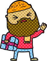 cartoon man with beard png