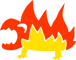 cartoon doodle fire demon png