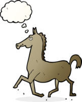 cartoon horse with thought bubble png