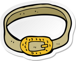 sticker of a cartoon belt png