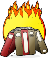 cartoon burning books png