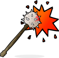 cartoon bloody medieval mace png