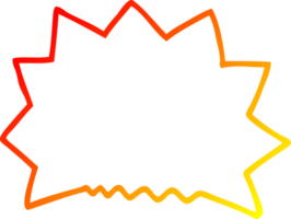 warm gradient line drawing of a cartoon big  bang explosion png