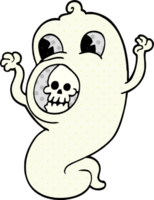 spooky cartoon doodle ghost png