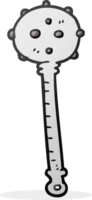 hand drawn cartoon medieval mace png