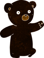 cartone animato nero orso cucciolo png