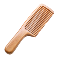 A wooden comb with a wooden handle png