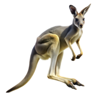 A kangaroo is standing on a transparent background png