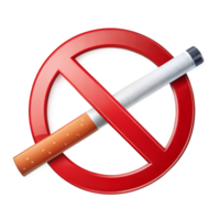 No de fumar símbolo con cruzado cigarrillo en rojo circulo png