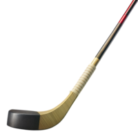 A hockey stick with a black and gold handle png