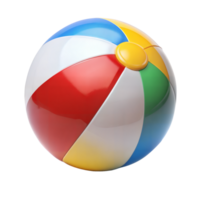 Colorful inflatable beach ball for summer fun png