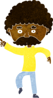 desenho animado estilo dos anos setenta homem dança de discoteca png