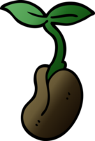 cartoon doodle of a seedling png