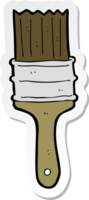 sticker of a cartoon paint brush png