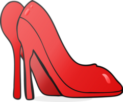 hand drawn cartoon high heel shoes png