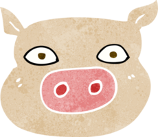 visage de cochon dessin animé png