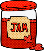 pot de confiture de doodle de dessin animé png