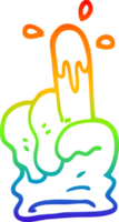 rainbow gradient line drawing of a cartoon medical glove png