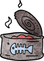 cartoon doodle tin of tuna png