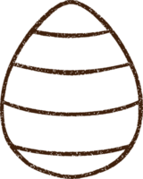 disegno a carboncino dell'uovo di pasqua png