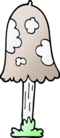 champignon de griffonnage de dessin animé png