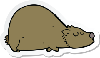 adesivo di un orso cartone animato png