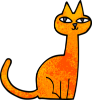 cartoon doodle cat png