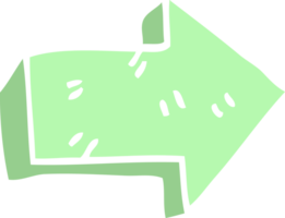 flat color style cartoon pointing arrow png
