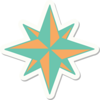 sticker of tattoo in traditional style of a star png