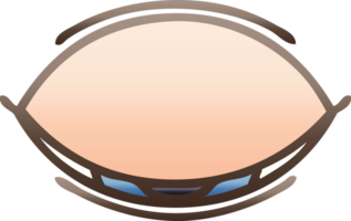 gradient shaded cartoon of a sleeping eye png