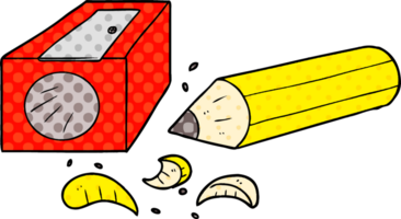 cartoon pencil and sharpener png