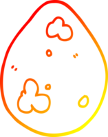 warm gradient line drawing of a cartoon egg png