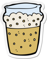 sticker van een cartoonglas bier png