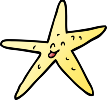 cartoon doodle star fish png