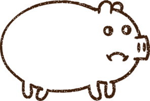 Schwein Kohlezeichnung png