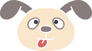 hand drawn quirky cartoon dog face png