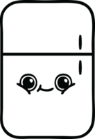 line drawing cartoon of a fridge  zer png