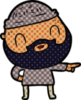 homme barbu de dessin animé png