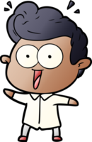 cartoon excited man png