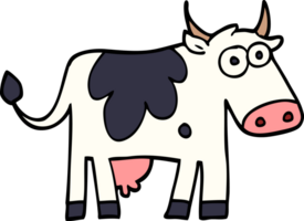 cartoon doodle farm cow png