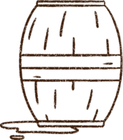 dibujo de carbón de barril con fugas png